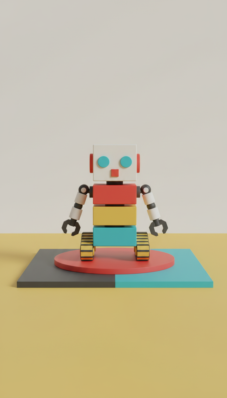 Modular Desk Toy in Polished Aluminum